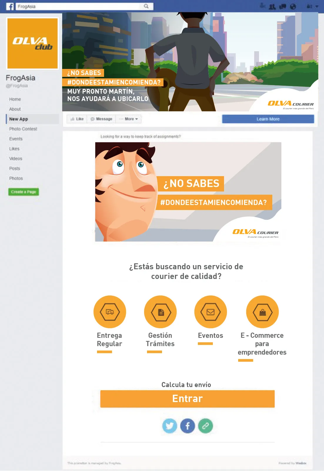 Contenido digital desarrollado para Olva Courier